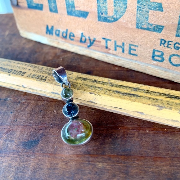 fire monkey Jewelry - ✨RUSTIC TOURMALINE +STERLING SILVER PENDANT